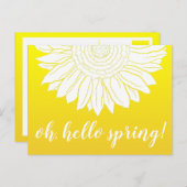 Carte Postale oh bonjour fleur de printemps (Devant / Derrière)