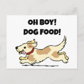Carte Postale Oh Boy Chien Nourriture Affamé Chiot Illustration  (Devant)