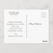 Carte Postale OH CE QUI EST AMUSANT | fête de noël du script (Dos)