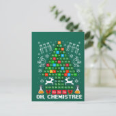 Carte Postale Oh Chemistree Christmas Chemistry Science Periodic (Debout devant)