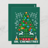 Carte Postale Oh Chemistree Christmas Chemistry Science Periodic (Devant / Derrière)