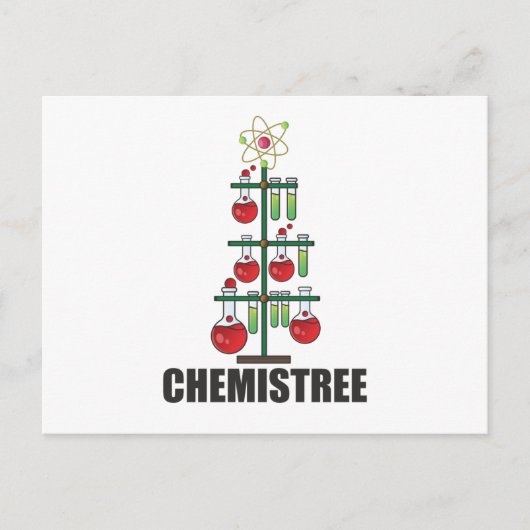 Carte Postale Oh Chemistree maître en chimie de Noël (Devant)