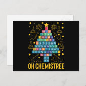 Carte Postale Oh Chemistree Science Sapin de Noël Chimie (Devant / Derrière)