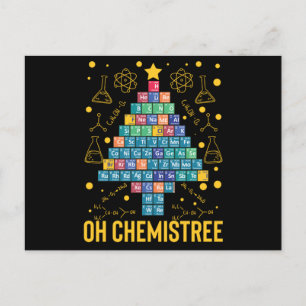 Carte Postale Oh Chemistree Science Sapin de Noël Chimie