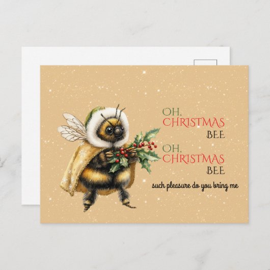 Carte Postale Oh, Christmas Bee, Oh, Christmas Bee (Devant / Derrière)