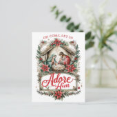 Carte Postale Oh Come Let Us Adore Him (Debout devant)