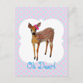 Carte Postale "Oh Deer" faon (Devant)