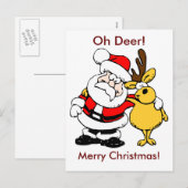 Carte postale Oh Deer Joyeux Noël (Devant / Derrière)