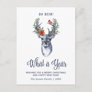 Carte Postale Oh Deer Quelle année Noël Noël voeux