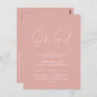 oh fille Baby shower script rose élégant