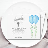 Oh Garçons Ballons Bleus Jumeaux Baby Shower Merci
