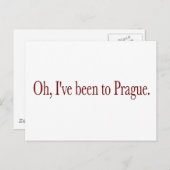 Carte Postale Oh, J'Ai Été À Prague (Devant / Derrière)