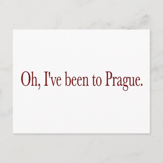Carte Postale Oh, J'Ai Été À Prague (Devant)