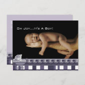 Carte Postale Oh Joy... C'est un bébé ! Pourpre pourrait être ga (Devant / Derrière)