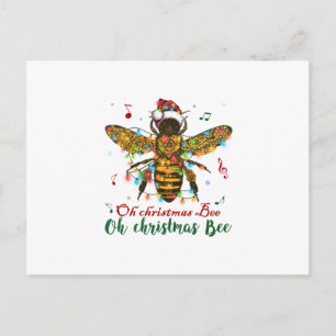 Carte Postale Oh Joyeux cadeau d'abeille de Noël