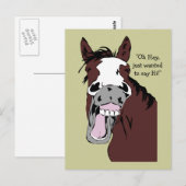 Carte Postale Oh le foin a juste voulu indiquer salut la bande (Devant / Derrière)