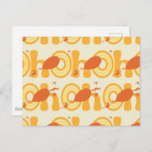 Carte Postale Oh, les endroits où tu iras | Motif de texte orang (Devant / Derrière)