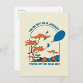 Carte Postale Oh, les endroits où vous irez ! "En route pour un  (Devant / Derrière)