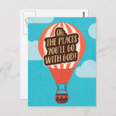 Carte Postale Oh les lieux où tu iras avec DIEU ! (Devant / Derrière)