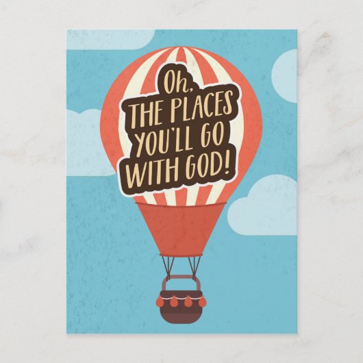 Carte Postale Oh les lieux où tu iras avec DIEU ! (Devant)