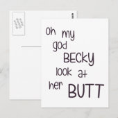 Carte Postale Oh Mon Dieu Becky Regarde Sa Butte (Devant / Derrière)