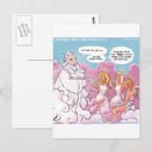 Carte Postale Oh Mon Dieu (OMG) Angels Texte Drôle (Devant / Derrière)