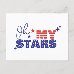 Carte Postale Oh mon étoile drapeau américain