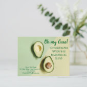 Carte Postale Oh My Guac Realtor Postcard avocado (Debout devant)