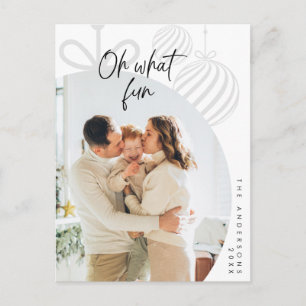 Carte Postale Oh Quelle Joie, Photo de Famille, Vœux de Noël