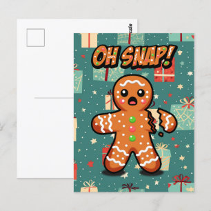 Carte Postale Oh, Snap ! Bonhomme en pain d'épices