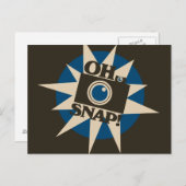 Carte Postale Oh Snap Caméra Rétro (Devant / Derrière)