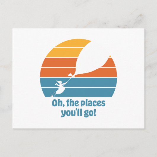 Carte Postale Oh, The Places You'll Go! Rétro Coucher de Soleil (Devant)