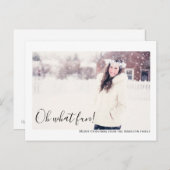 Carte Postale Oh What Fun Photo Joyeux Noël Personnalisé (Devant / Derrière)