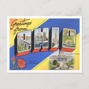 Carte postale Ohio Big Letters