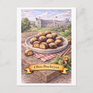 Carte Postale Ohio Buckeyes (Série de nourriture américaine)