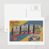 Carte Postale Ohio (Capitale d'Etat/Fleur) - Scène aux grandes l (Devant / Derrière)