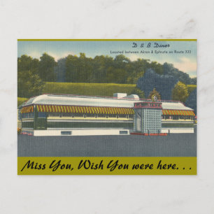 Carte Postale Ohio, D&B Diner, Akron-Ephrata