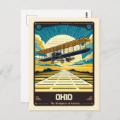 Carte Postale Ohio | Esprit patriotique Vintage (Devant / Derrière)