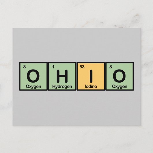 Carte Postale Ohio fait d'éléments (Devant)