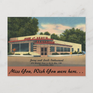 Carte Postale Ohio, Jerry & Bert's Restaurant, Painesville
