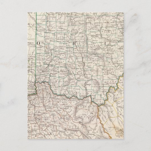 Carte Postale Ohio, Kentucky, Virginie (Devant)