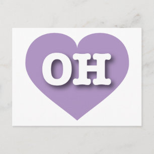 Carte Postale Ohio Lavender Heart - I love OH