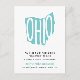 Carte Postale OHIO Nous avons déménagé Nouvelle adresse Nouveau 