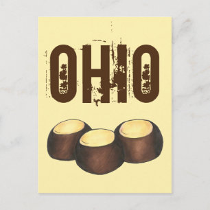 Carte Postale Ohio OH Beurre d'arachide Buckeye Buck Eye Nut Can