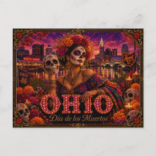 Carte Postale Ohio Rétro Día de los Muertos