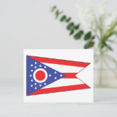 Carte Postale Ohio State Flag Buckeye State Unique Pennant Blue (Debout devant)