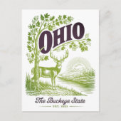 Carte Postale Ohio The Buckeye State Est. 1803 Travel (Devant)