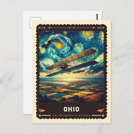 Carte Postale Ohio | Vincent Van Gogh inspiré (Devant / Derrière)