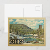 Carte Postale Ohio Vintage voyage Snowy Winter Nature (Devant / Derrière)