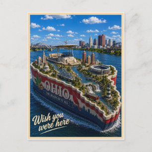 Carte Postale Ohio Vous étiez ici Série des États
